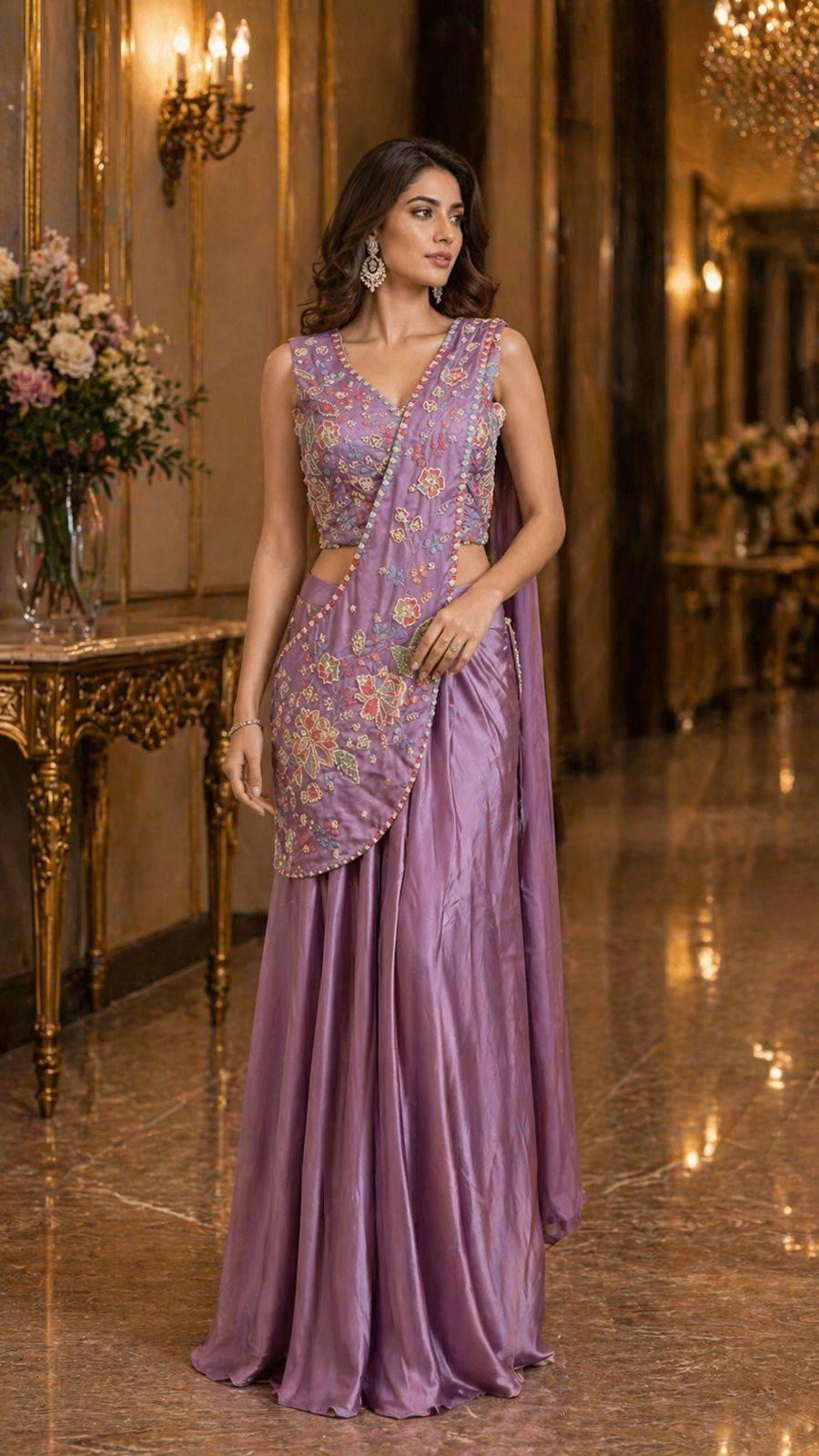  A511 By Amoha Trendz Indian Traditional Wear Collection Fancy Colorful Party Wear Stitched Sarees At Wholesale Price